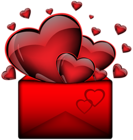 Hearts with Letter PNG Clipart