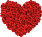 Large Heart of Roses PNG Clipart