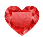 Large Transparent Diamond Red Heart PNG Clipart