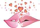 Lips and Hearts PNG Clipart