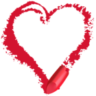 Lipstick Heart Transparent Clip Art Image