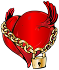 Locked Heart PNG Clip Art Image
