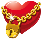 Locked Heart PNG Clipart