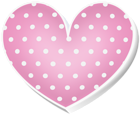 Pink Dotted Heart Transparent Clipart