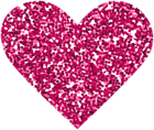 Pink Glitter Heart PNG Clipart
