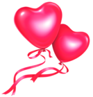 Pink Heart Balloons PNG Clipart