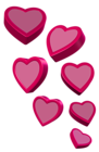 Pink Hearts PNG Clipart Picture