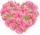 Pink Roses Heart Clipart