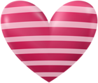 Pink Striped Heart Transparent Clipart