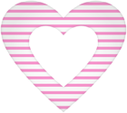 Pink Striped Heart Transparent PNG Clipart