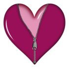 Pink Zipped Heart PNG Picture