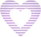 Purple Striped Heart Transparent PNG Clipart