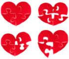 Puzzle Hearts PNG Clipart Picture