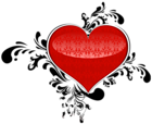 Red Art Heart PNG Clipart
