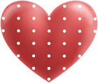 Red Dotted Heart PNG Clipart