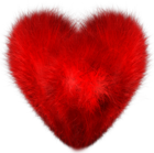 Red Fuzzy Heart PNG Clipart Picture