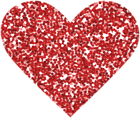Red Glitter Heart PNG Clipart