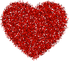 Red Glittering Heart PNG Clipart