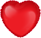 Red Heart Balloon Style PNG Clipart