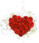 Red Heart Bouquet of Roses Clipart