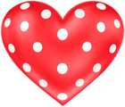 Red Heart with Dots PNG Clipart