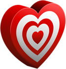 Red Heart with Heart PNG Clip Art Image