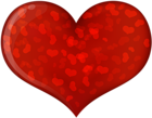 Red Heart with Hearts Transparent PNG Image
