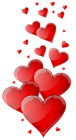Red Hearts PNG Clipart Image