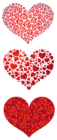 Red Hearts Transparent Graphics Clipart