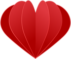 Red Origami Heart Transparent Image