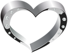 Silver Heart Transparent Clip Art Image