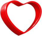 Transparent Red Heart Clip Art Image