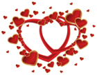 Transparent Red Hearts PNG Clipart Image
