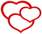 Transparent Red Triple Hearts PNG Clipart Picture