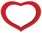 Transparent Red and White Heart PNG Clipart
