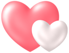 Two Hearts Transparent PNG Clip Art Image