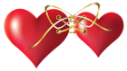 Two Tied Hearts PNG Clipart