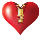 Zipped Heart PNG Clipart Image