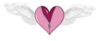 Zipped Heart with Wings PNG Picture