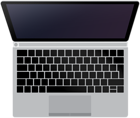 Grey Open Laptop PNG Clipart