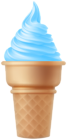 Blue Ice Cream Cone PNG Transparent Clipart