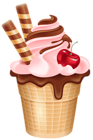 Cherry Ice Cream Cup Cornet PNG Picture