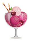 Cherry Ice Cream Sundae PNG Picture