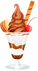 Chocolate Ice Cream Sundae PNG Clip Art Image
