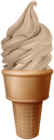Chocolate Ice Cream in Waffle Cone PNG Clipart