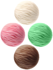 Ice Cream Balls Transparent Image