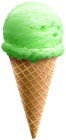 Ice Cream Cone Green PNG Clipart