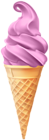 Ice Cream Cone Pink PNG Clip Art Image