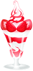 Ice Cream Sundae with Strawberries PNG Clip Artt Image