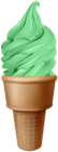 Mint Ice Cream in Waffle Cone PNG Clipart